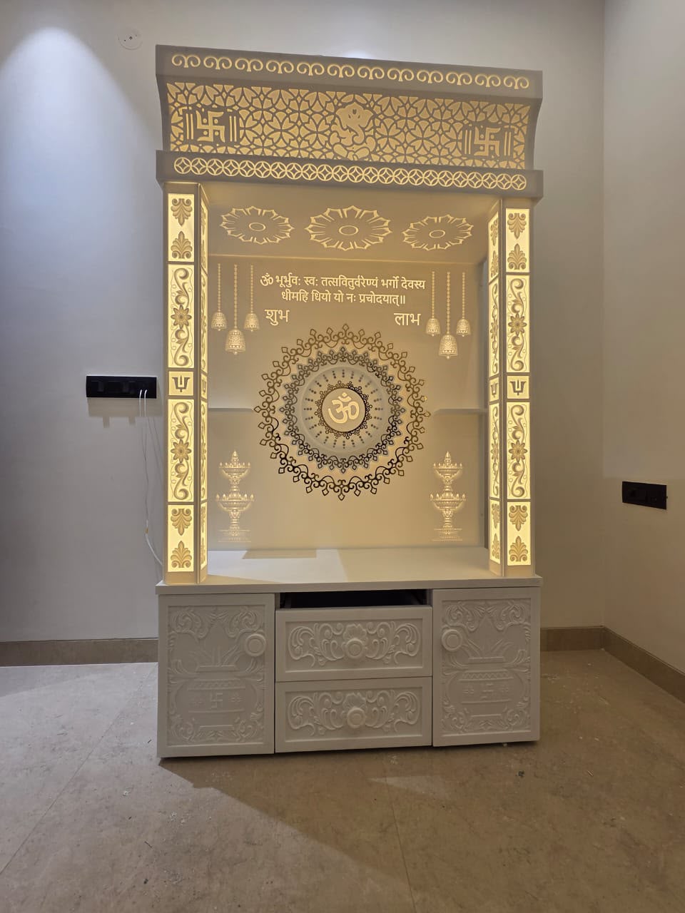Modern Corian Mandir